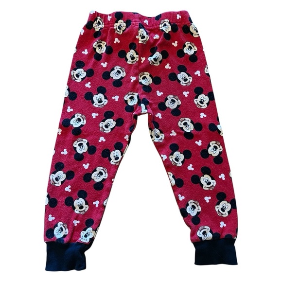 Disney Mickey Mouse Red and Black Kids Pajama Bottoms-Size 3T - Picture 4 of 5